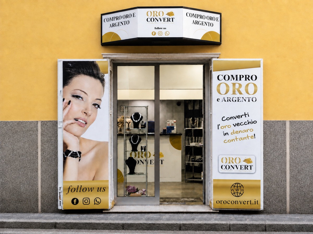 Ingresso del negozio Oro Convert di Meta